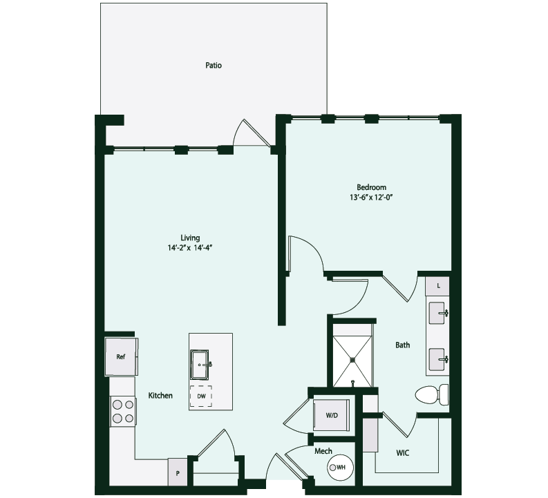 Floor plan layout diagram for A3-2